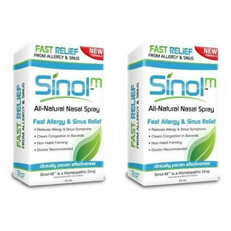 Sinol-M Allergy & Sinus Relief Spray 15 ml - 2 pack