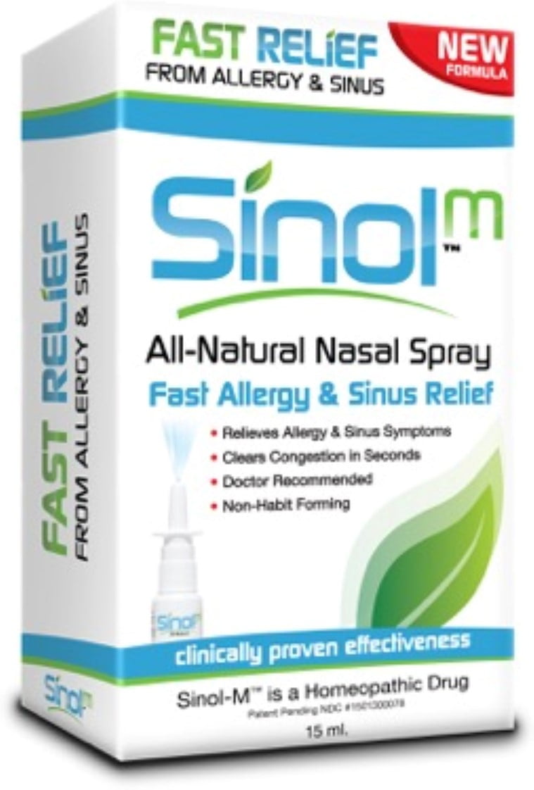 Sinol-M Allergy & Sinus Relief Spray 15 ml (Pack of 4)