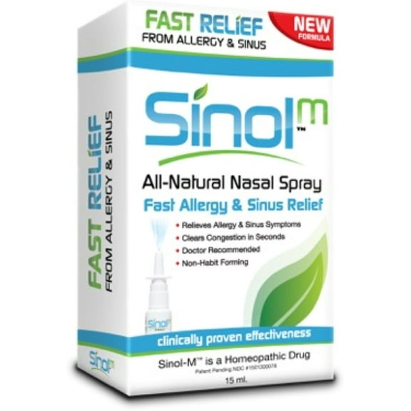 Sinol-M Allergy & Sinus Relief Spray 15 ml (Pack of 4)