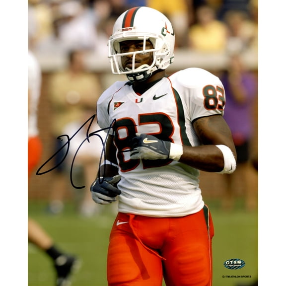 Sinorice Moss Autographed 8X10 Photo Miami Hurricanes GTSM 208961