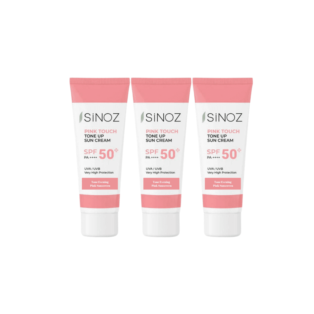 Sinoz Spf50+ Tone Equalizer Pa++++ Pink Sunscreen 50 ml 3 Pack