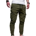 thumbnail image 1 of Sinpiling Cargo Pants for Men Big and Tall Plus Size Slim Fit Tapered Drawstring Elastic Waist Trousers Classic Solid Multi Pockets Comfort Joggers Pant M-4X Christmas Gifts, 1 of 4
