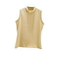 thumbnail image 1 of Sinpiling Cotton Tank Tops for Women Casual Sleeveless Mock Neck Pullover Camisoles Top Ladies Loose Fit Solid Color Basic Lightweight Summer Running Vest Christmas Gifts, 1 of 3