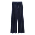 thumbnail image 1 of Sinpiling Plus Size Pants for Women M-6X Casual Straight Wide Leg Drawstring Elastic Waist Trousers Loose Solid Comfort Velvets Pull On Long Pant with Pockets Christmas Gifts, 1 of 7