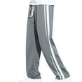 thumbnail image 1 of Sinpiling Plus Size Sweatpants for Men with Pockets Big and Tall Wide Leg Pants Casual Drawstring Elastic Waist Loose Color Block Loungewear Joggers Trousers Christmas Gifts, 1 of 6
