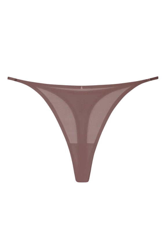 Womens G-String Thongs Underwear Silk Stretchy T-Back Breathable Low Rise Bikini Hipster Briefs Ladies Solid Comfort Seamless-Panties Christmas Gifts