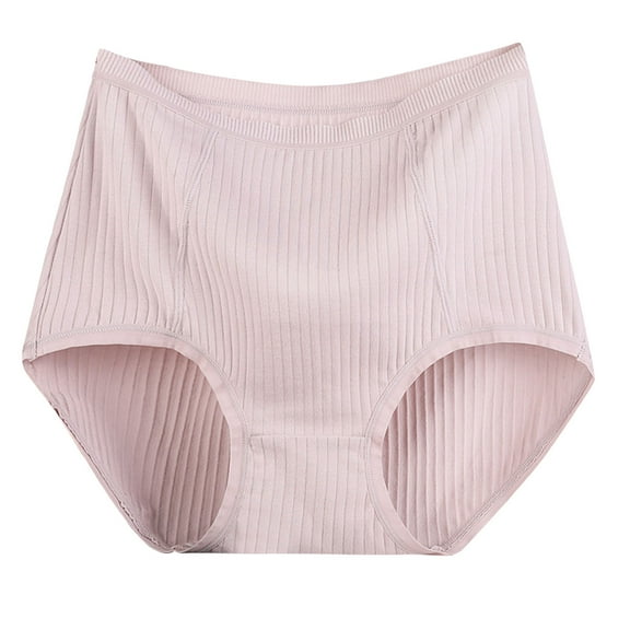 Sinpiling Womens High Waisted Underwear Plus Size Casual Ribbed Comfort Briefs Ladies Oversized Soft Stretchy Basic Solid Full-Coverage Panties XL-6X Christmas Gifts