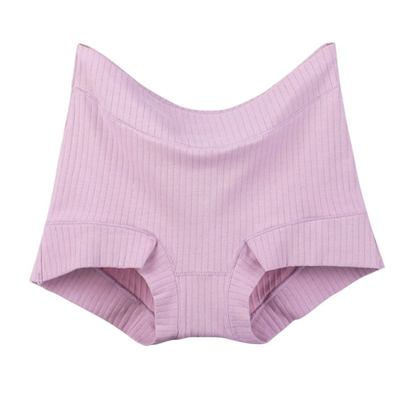 Sinpiling Womens Plus Size Underwear Casual Ribbed High Waisted Breathable Briefs Ladies Oversized Soft Stretchy Solid Color Basic Panties XL-6X Christmas Gifts