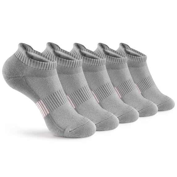 Sinpiling Ankle Socks for Women & Men 5 Pack Unisex Solid Breathable Multipack Athletic Workout Sports Running Low Cut Sock