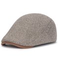 thumbnail image 1 of Sinpiling Beret Hats for Men Vintage French Newsboy Cap Boys Classic Herringbone Wool Adjustable Driving Cabbie Hat, 1 of 3