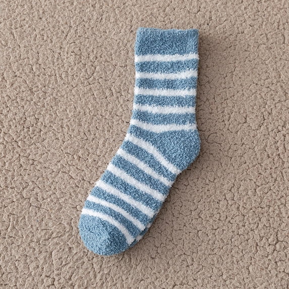 12 Pack Fleece Ankle Socks for Men Thicken Casual Stripe Printed Multipack Thermal Warm Everyday Loungewear Crew Boot Sock