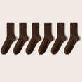 thumbnail image 1 of Sinpiling Crew Socks for Women 6 Pack Soft-Cotton Breathable Ladies Casual Solid Stretchy Multipack Cable Knitted Boot Sock, 1 of 3
