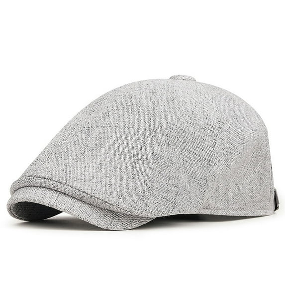 Sinpiling Linen Beret Hats for Men & Women Casual Newsboy Hat Unisex Couples Solid Color Adjustable Vintage Ivy Baseball Cap