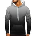 thumbnail image 1 of Sinpiling Mens Big & Tall Hoodies with Pocket S-5X Plus Size Long Sleeve Pullover Sweatshirts Casual Gradient Printed Slim Athletic Hooded Clearance, 1 of 5