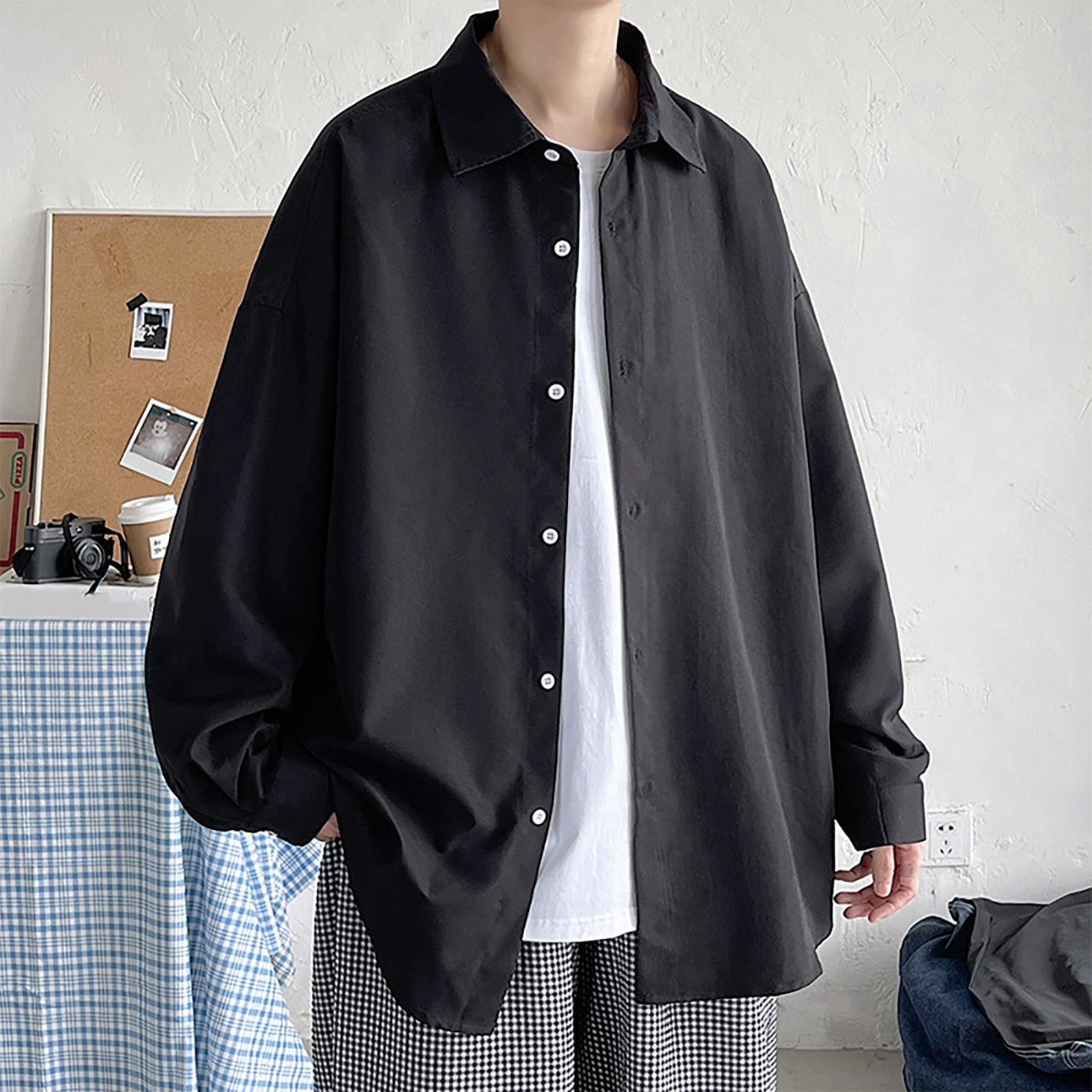 Men's Plus Size Button-Down Casual Shirt main image 0