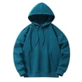 thumbnail image 1 of Sinpiling Mens Pullover Hoodies with Front Pocket Long Sleeve Sweatshirts Casual Solid Basic Loose Comfort Athletic Drawstring Hoodie Tops, 1 of 7