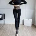 thumbnail image 1 of Sinpiling Modal Tights for Women Trendy Lace Splice High Waited Stretchy Leggings Ladies Basic Solid Comfort Slim Footless Pantyhose Socks, 1 of 5