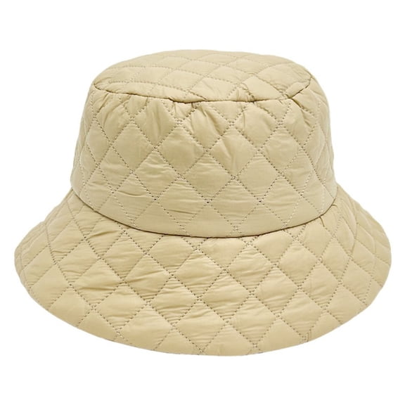 Sinpiling Quilted Bucket-Hats for Men & Women Casual Solid Thermal Warm Unisex Fisherman Cap