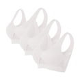 thumbnail image 1 of Sinpiling Sports Bras for Women 3 Pack Plus Size S-5X Pullover Wirefree Underwear Ladies Solid Stretchy Push Up Hollow Out Workout Bralettes, 1 of 3