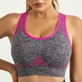thumbnail image 1 of Sinpiling Sports Bras for Women Clearance Racerback No Underwire Push-Up Pullover Underwear Ladies Color Block High-Impact Workout Running Bralettes, 1 of 3