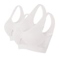 thumbnail image 1 of Sinpiling Sports Bras for Women Plus Size S-5X 2 Pack No Underwire Push Up Underwear Ladies Hollow Out Pullover High-Impact Nylon Bralettes, 1 of 3