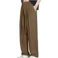 thumbnail image 1 of Sinpiling Wide Leg Pants for Men with Pockets Plus Size Big and Tall M-8X Casual Drawstring Elastic High Waisted Loose Solid Straight Comfort Trousers Pant Christmas Gifts, 1 of 5
