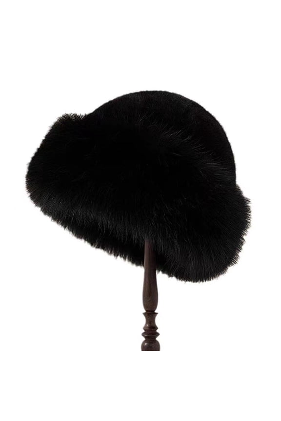 Winter Hats for Women Fleece Elegant Russian Ski Snow Thermal Warm Sherpa Solid Bucket-Hat