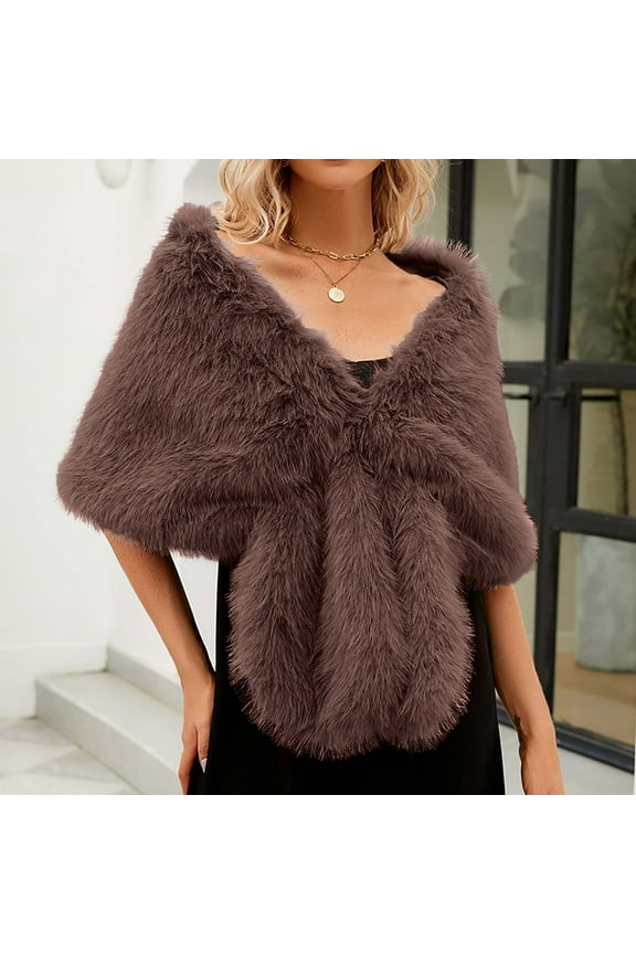 Womens Fleece Shawls and Wraps Elegant Thermal Warm Winter Scarf with Sleeve Trendy Solid Thick Sherpa Capes