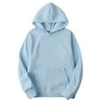 thumbnail image 1 of Sinpiling Womens Hoodies and Sweatshirts Long Sleeve Pullover Fleece Lined Tops Casual Solid Loose Fit Comfort Athletic Hooded with Pocket, 1 of 8