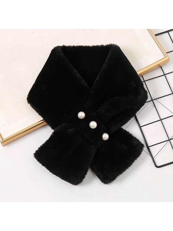 Womens Winter Fleece Scarf Cold Weather Sherpa Neck Gaiters Ladies Cute Solid Cross Tie Soft Thermal Warm Scarves