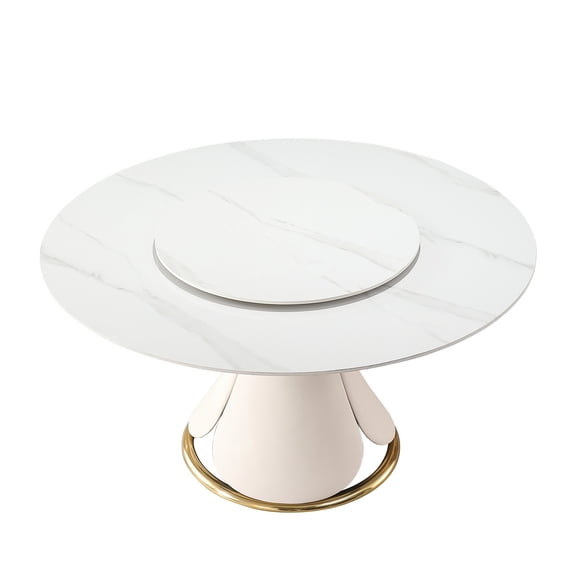 Sintered Stone Surface | Accommodating 6 - 8 People with Exquisite Pedestal for Gatherings | Stain - Resistant and Anti - High Temperature Features