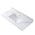thumbnail image 1 of Sintered Stone Vanity for Standard Cabinets / Elegant Marble Look / Safe Delivery, 1 of 6