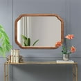thumbnail image 1 of Sintosin Farmhouse Mirrors for Wall Decor 17" x 24", Distressed Wood Frame Bathroom Mirrors for over Sink, Decorative Arched Corner Rectangle Mirror for Home Decor, 1 of 8