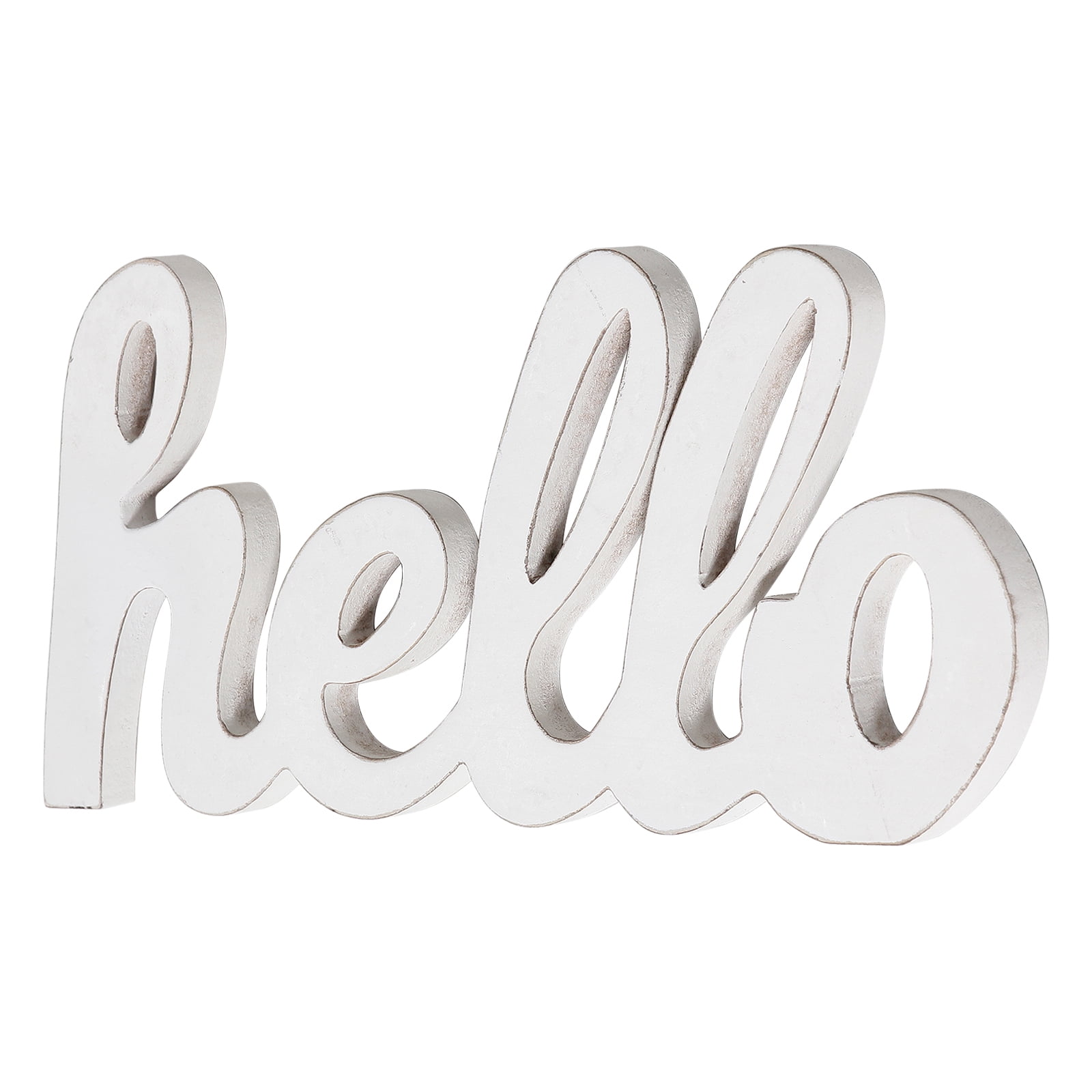 Hello wood sale sign