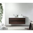thumbnail image 1 of Sintra 55" Dark Walnut Wall Mounted Bathroom Vanity, 1 of 9