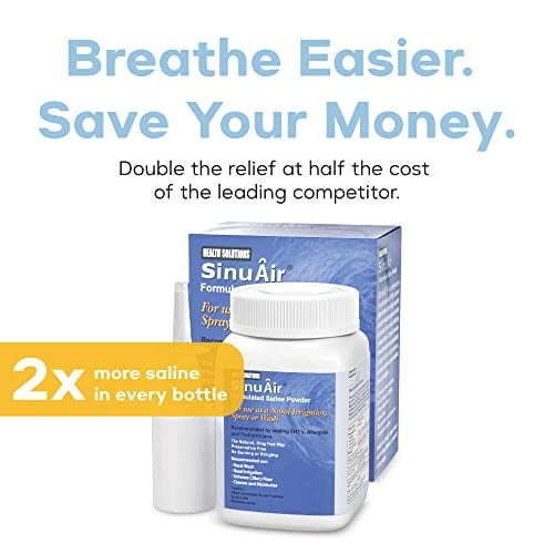 SinuAir Sinus Rinse Salt Solution Saline Powder for SinuPulse System
