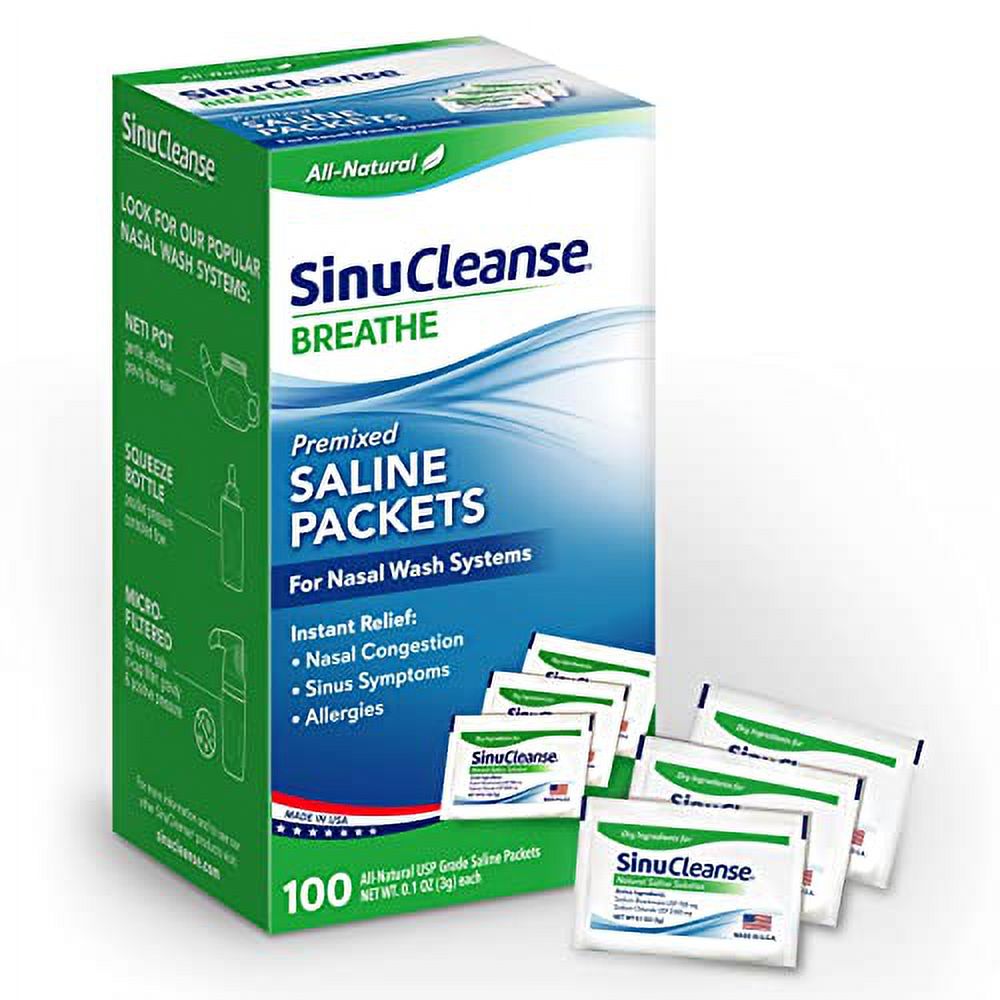 SinuCleanse Pre-Mixed Saline Packets for Nasal Wash Irrigation Systems ...