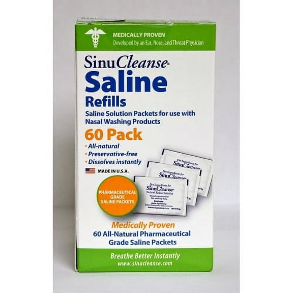 Sinucleanse saline refill part no. 00114 (60/box)