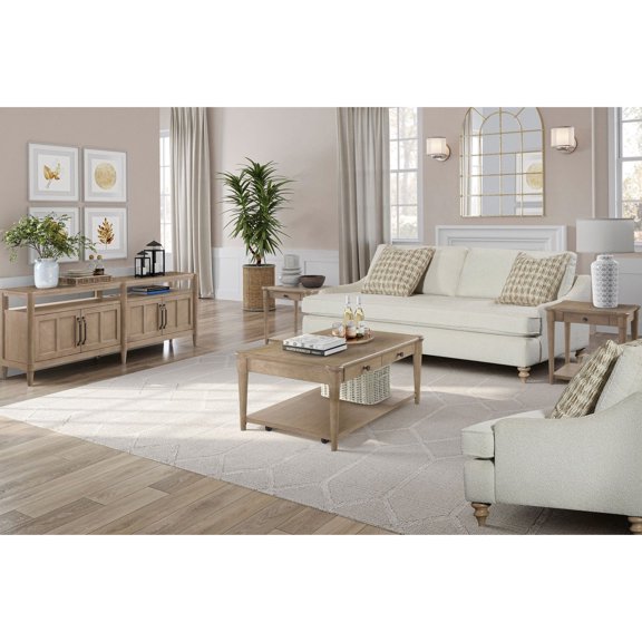 Sinuous springs, padded back - Relaxing with music on a comfortable upholstered sofa and loveseat