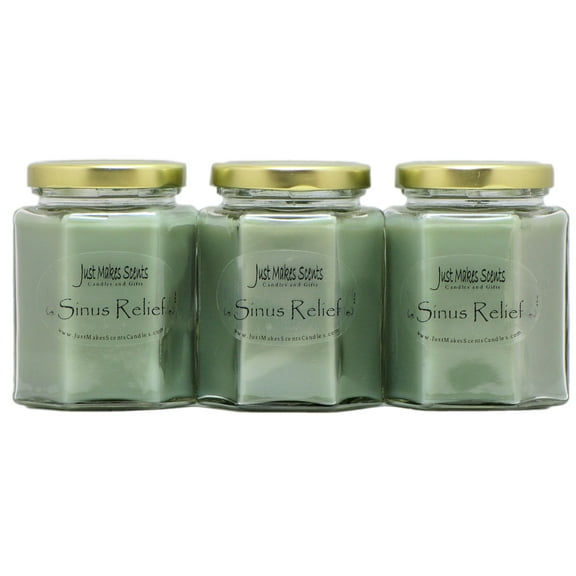 Sinus Relief 3-Pack Soy Candle -Just Makes Scents Candles & Gifts