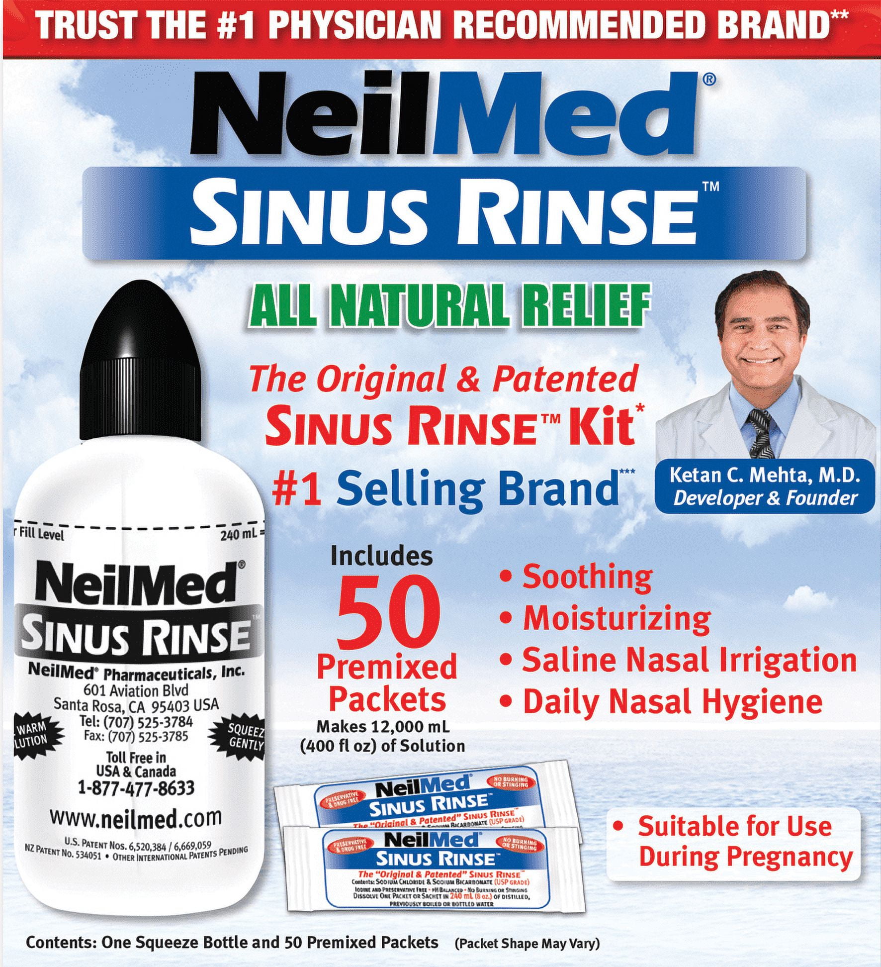Sinus Rinse Starter Kit (50 Packets) Part No. 1008 (50/ea)