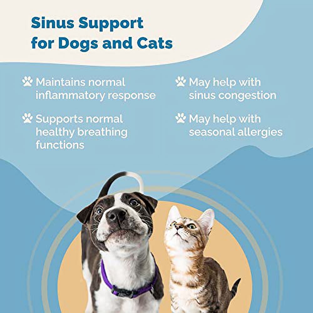 Sinus Support Liquid Supplement for Dogs & Cats Naturally Helps