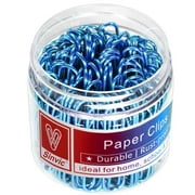 Sinvic 100PCS Blue Paper Clips 2" Large (50MM) with Rust-Resistant & Durable, Vinyl Coated Paper Clips Great for School & Office