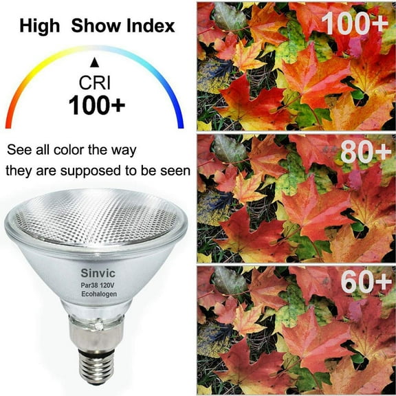 Sinvic PAR38 Flood Light，4 Pack PAR38 Halogen Flood Light Dimmable 100W 120V， High Brightness 1800LM, PAR38 Bulb with E26 Base,2800K Warm White Ideal for Indoor/Outdoor
