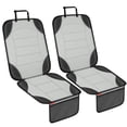 thumbnail image 1 of Siivton Car Seat Protector for Child Car Seat - Waterproof Non-Slip Leather Mat with 2 Mesh Pockets, Universal Seat Cover for Baby, Pets & Vehicles(2-Pack, Grey), 1 of 8