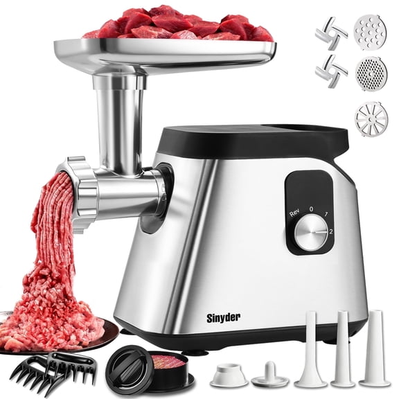 Sinyder Electric Meat Grinder MG-203 2500W Max with Meat Claws Silver