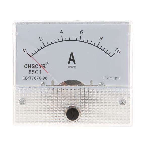 Sinyiin 0-10A Analog for DC Current Panel Meter Amperemeter Rectangle Measuring Detector