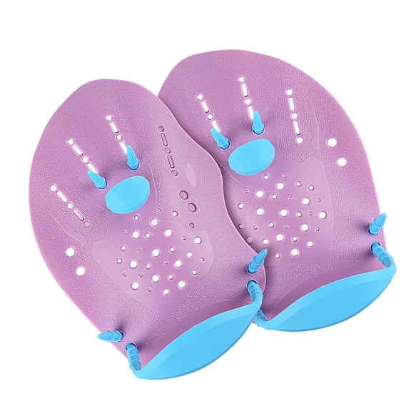 Sinyiin 1 Pair Silicone Swim Accessories Streamlined Swimming Hand Paddles Swim Training Fins Multiple Scenario Application