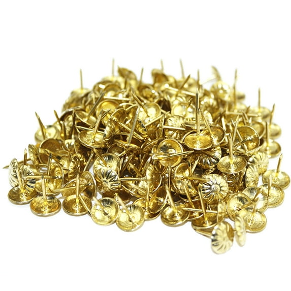 Sinyiin 100 Pieces Upholstery Nail Antique Furniture Decorative Tacks Assortment Kit for Jewelry Gift Wine Box Sofa Durable