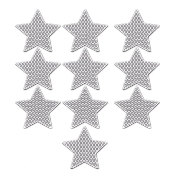 Sinyiin 10Pcs High Visibility Reflective Star Car Stickers Waterproof for Bikes and More
